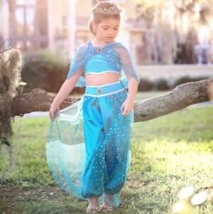 Trish Scully Blue Genie Costume Size 6 Jasmine Aladdin